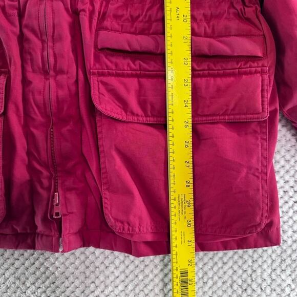 Vintage J Crew Jacket Mens S Red Barn Chore Jacket Hoodie Mid Length Coat - Picture 13 of 16